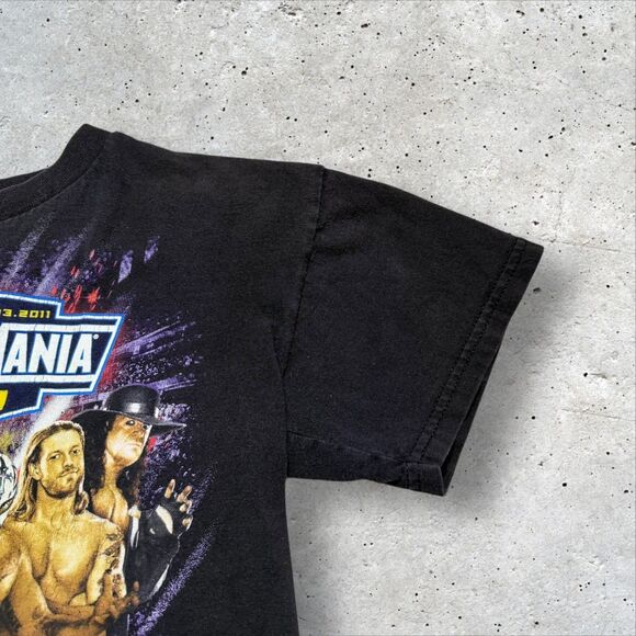 WWE WrestleMania XXVII Atlanta 2011 Youth 10/12 T-Shirt Hybrid Double - Picture 3 of 9